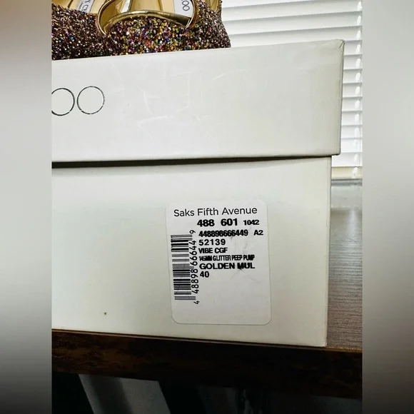 Jimmy Choo Glitter Heels. Size 40 - Picture 5 of 6